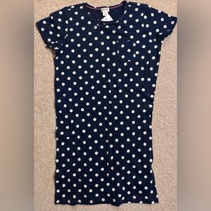 Navy Polka Dot Tshirt Dress
